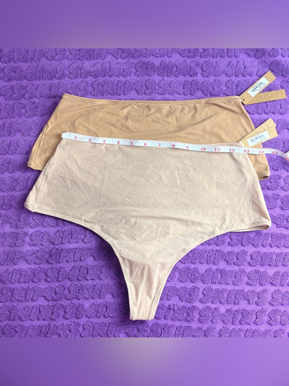 🤎 SKIMS Fits Everybody High-Waisted Thong Bundle | Mica & Ochre | Sz M | NWT 🏷 - Picture 2 of 3
